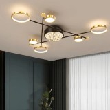 Lustra Led, Design Modern Cu Brate Multiple, 138W, Lumina Reglabila 3000&ndash;6500K