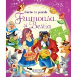 Carte cu puzzle, Frumoasa si Bestia, Girasol
