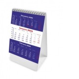 Calendar de birou blue, triptic 12 coli 2026