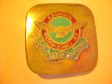 819-Royal AirForce Canada Pafta militara originala bronz emailat.