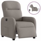 VidaXL Fotoliu rabatabil electric, gri taupe, material textil