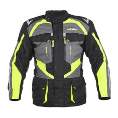 Geaca Moto Barbati W-Tec Burdys Evo, L, Negru/Gri/Verde