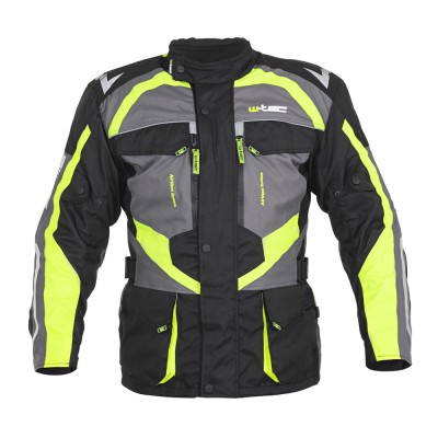 Geaca Moto Barbati W-Tec Burdys Evo, 4XL, Negru/Gri/Verde foto
