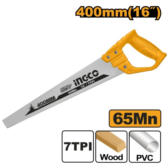 Fierastrau manual lemn 40 cm super select - Ingco HHAS48400