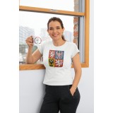 Echipa națională de hochei tricou de dama Czech Republic National Emblem 2025 White - M