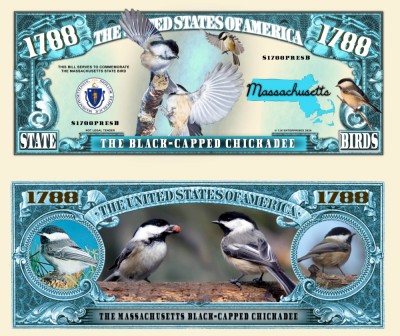 ! SUA = FANTASY NOTE (TJ6) = MASSACHUSETTS , BLACK-CAPPED CHICKADEE - 2020 - UNC foto