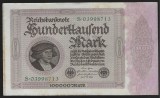GERMANIA 100000 / 100.000 MARCI / MARK 1923 [10] P- 83a.1 , fara T , Serie : S 03998713 , VF++