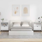 VidaXL Mese de noptieră 2 pcs Alb foarte lucios 49 x 36 x 61 cm