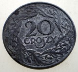 1.159 POLONIA WWII OCUPATIE GERMANA 20 GROSZY 1923 ZINC 1941-1944