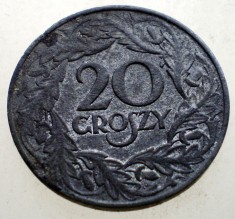 1.159 POLONIA WWII OCUPATIE GERMANA 20 GROSZY 1923 ZINC 1941-1944