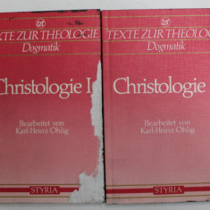 CHRISTOLOGIE von KARL - HEINZ OHLIG , VOLUMELE I - II , 1989 , BLOCUL DE FILE COLORAT CU CERNEALA NEAGRA * , PREZINTA PETE *