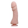 Dildo Realistic The Big Penis 23.5cm, TPR, cu Ventuza, Textura Realista, Diametru 5.3cm, Culoare Naturala