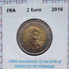 Franta 2 euro 2016 UNC - François Mitterrand km 2281 cartonas personalizat D2601