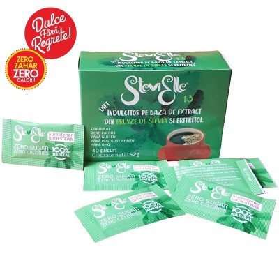 Cutie 40 plicuri &amp;icirc;ndulcitor cu extract din frunze de Stevia foto