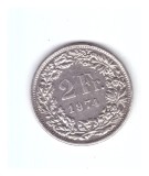 Moneda Elvetia 2 francs/franci 1974, stare foarte buna, curata
