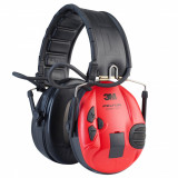 Cască de protecție auditivă electronică anti-zgomot SportTac negru-roșu, Peltor