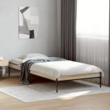 VidaXL Cadru de pat, stejar sonoma, 100x200cm, lemn prelucrat și metal