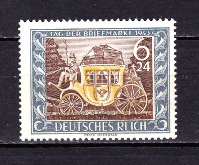 ✅ (S41) Germania Reich 1943 - Ziua Marcii Postale , Michel 828 , MNH foto
