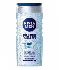 Nivea Gel de dus Barbati 250 ml Pure Impact foto