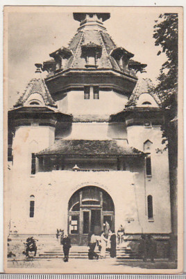 bnk cp Govora - Pavilionul bailor - circulata 1955 - Libraria noastra 256 foto