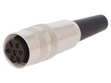 Mufă Mamă M16 7 PIN 5A 250V Drept pentru Lipire pe Cablu, Lumberg
