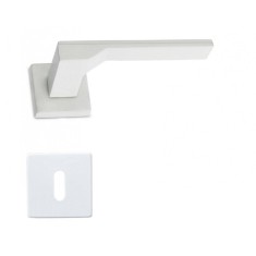 M&acirc;ner pentru uși de interior - M1018 - alb mat cu rozetă cheie