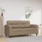 vidaXL Canapea cu 2 locuri, cappuccino, 140 cm, piele ecologică 359587