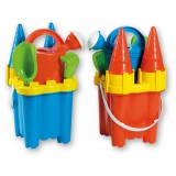 Set plaja Androni Giocattoli, galetusa castel, stropitoare, lopata, grebla, forme inghetata, 15x15 cm, 12 luni+