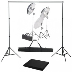 Gossi kit studio foto cu set de lumini si fundal