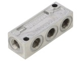 Bloc Ramificator 0-16bar Aluminiu 1 Intrare 3 Iesiri