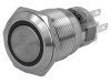 Intrerupator Anti-Vandalism ONPOW SPDT LED 24V, Otel Inox, IP67, Buton Plat, Montaj &Oslash;19mm, Roșu
