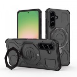 Husa pentru Samsung Galaxy A56 A566, Techsuit, Carbon Shield Pro, Neagra