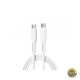 Cablu Date si Incarcare USB-C - USB-C WiWu Wi-C043E Starlink 60W 1m Alb