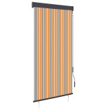 VidaXL Jaluzea tip rulou de exterior, galben și albastru, 100 x 250 cm