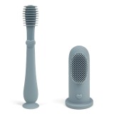 Set periuta de dinti si degetar NippleBaby, pentru igiena dentara sau masarea gingiilor inflamate pentru nou nascuti, bebelusi si copii, curatare dint