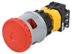 Comutator de siguranţă IDEC 30mm Poz.i stab: 2 NC x2 NO roşie