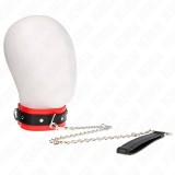 Kink Collar &amp; Gag-Guler Basic cu Lesă 65 cm Model 3 Roșu 53 X 5