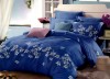 Lenjerie de pat pentru o persoana cu husa de perna dreptunghiulara, Blue world, bumbac mercerizat, multicolor