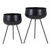 Ardola Ghivece de flori, oțel, negru, 2pcs, House Nordic