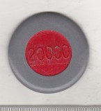 bnk jt Jeton Cazinoul Sinaia - 20000 LS - gri-rosu