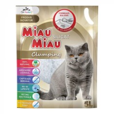 Nisip MIAU MIAU Silicat Clumping 5L