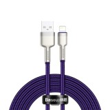 Cablu de Date USB la Lightning 2.4A, 2m - Baseus Cafule (CALJK-B05) - Purple