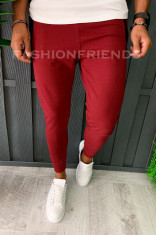 Pantaloni de trening pentru barbati - slim fit -grena- A5981 foto