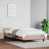 VidaXL Cadru de pat cu tăblie fără saltea, cappuccino, 100x200 cm
