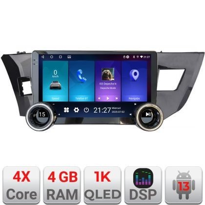 Navigatie Toyota Corolla 2013-2017 Kit-470 Edotec 4+64 10.5 inch Incell 1K android Wifi 5Ghz gps internet CarStore Technology