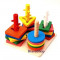 Forme lemn geometrice, jucarie creativa - Distractie pentru copii