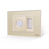 Cumpara ieftin Senzor de miscare cu lampa de veghe Luxion, rama din sticla, auriu, 3M
