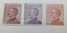 Timbre Italia 1920 - 3 Valori Complet Nestampilat MNH foto