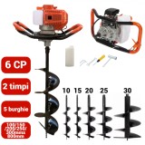 Motoburghiu foreza pamant gheata 6CP + 5 burghie (MX564+100 150 200 250 300)