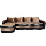 Coltar Extensibil Simona, 300X145X70 Cm, Velvet Maro, Wenge